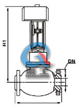 比例積分電動(dòng)調(diào)節(jié)閥(二通)外形圖